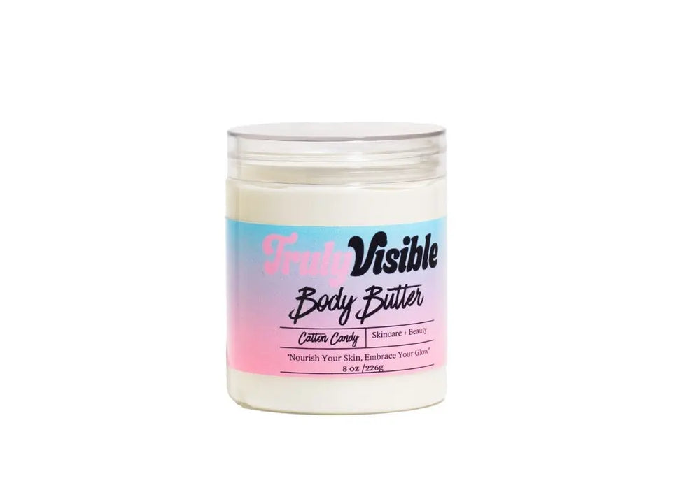Cotton Candy Body Butter SPUN STRAWBERRY SUGAR - RAW SUGAR - CANDIED TONKA BEANS - TAHITIAN VANILLA.